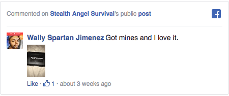 Stealth Angel Survival Facebook Comment