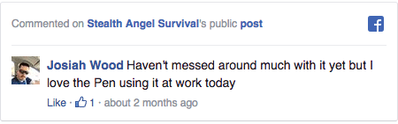 Stealth Angel Survival Facebook Comment