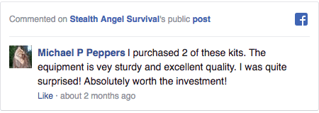 Stealth Angel Survival Facebook Comment