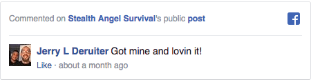 Stealth Angel Survival Facebook Comment
